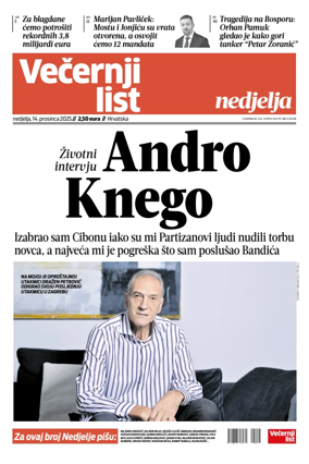 Cover of Vecernji list - Hrvatska