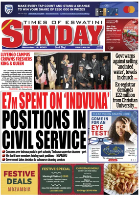 Cover of Times of Eswatini Sunday