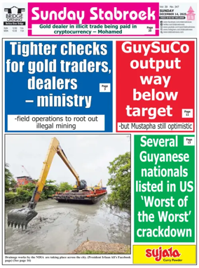 Cover of Stabroek News Sunday