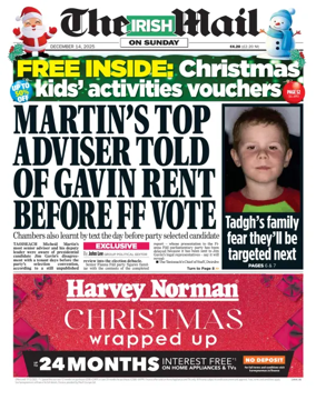 Cover of The Irish Mail on Sunday