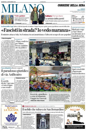Cover of Corriere della Sera (Milano)