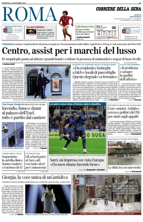 Cover of Corriere della Sera (Roma)
