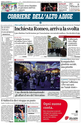Cover of Corriere dell'Alto Adige