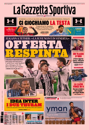Cover of La Gazzetta dello Sport - Romana