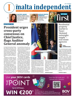 Cover of The Malta Independent on Sunday