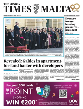 Cover of The Sunday Times of Malta