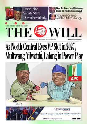 Cover of THEWILL NEWSPAPER