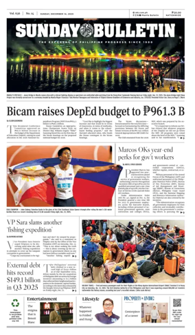 Cover of Manila Bulletin
