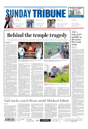 Cover of Sunday Tribune