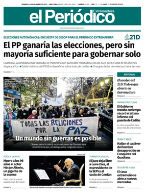 Cover of El Periódico Extremadura