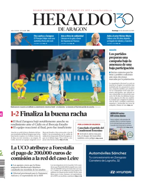 Cover of Heraldo de Aragón