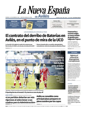 Cover of La Nueva España (Avilés)