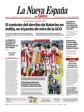 Cover of La Nueva España (Gijón)