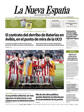 Cover of La Nueva España (Occidente)