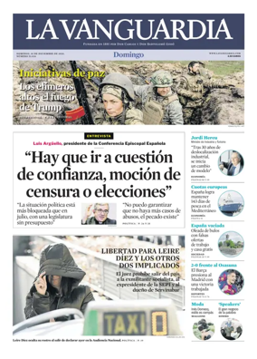 Cover of La Vanguardia