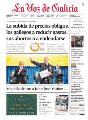 Cover of La Voz de Galicia (Deza)