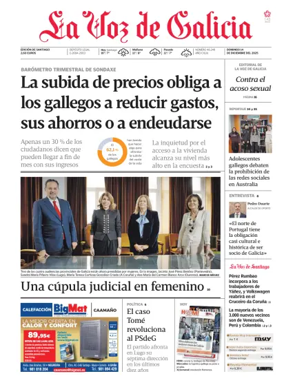Cover of La Voz de Galicia (Santiago)