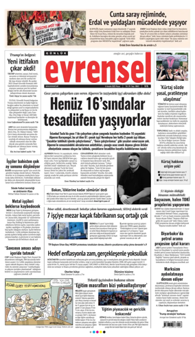 Cover of Evrensel Gazetesi