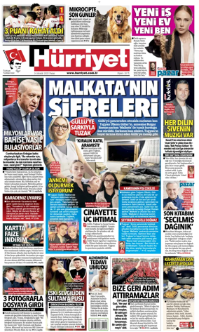 Cover of Hurriyet Print Edition