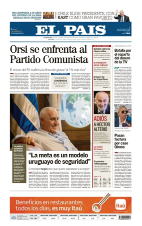 Cover of El Pais (Uruguay)