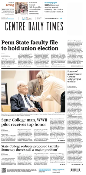 Cover of Centre Daily Times (Sunday)