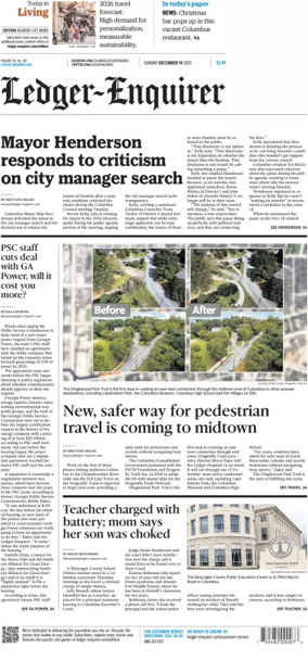 Cover of Ledger-Enquirer (Sunday)