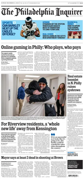 Cover of The Philadelphia Inquirer (South Jersey edition)