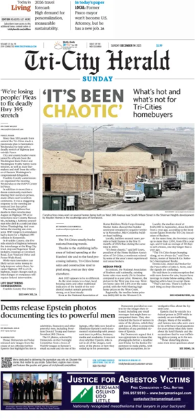 Cover of Tri-City Herald (Sunday)