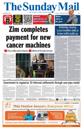 Cover of The Sunday Mail (Zimbabwe)