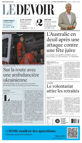 Cover of Le Devoir