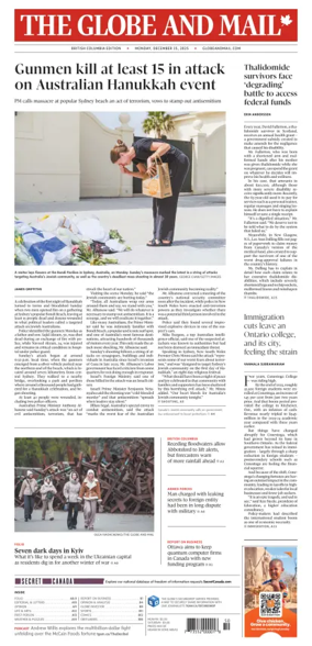 Cover of The Globe and Mail (BC Edition)