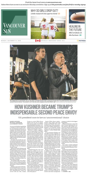 Cover of Vancouver Sun