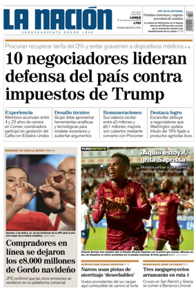 Cover of La Nacion (Costa Rica)