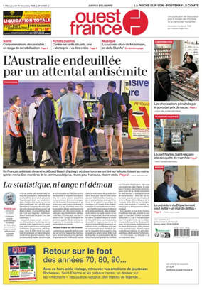 Cover of Ouest France (La Roche-sur-Yon)
