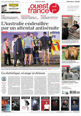 Cover of Ouest France (Saint-Malo)