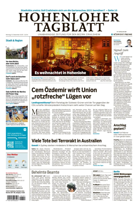 Cover of Hohenloher Tagblatt