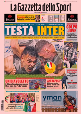 Cover of La Gazzetta dello Sport 