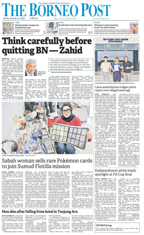 Cover of The Borneo Post (Sabah)