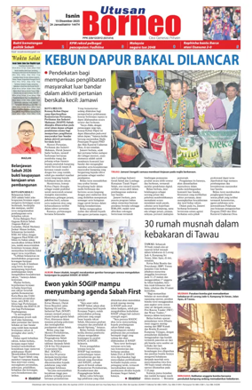 Cover of Utusan Borneo (Sabah)