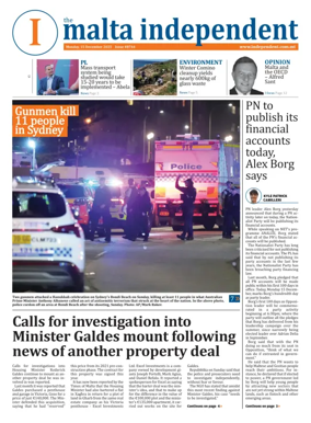 Cover of Malta Independent