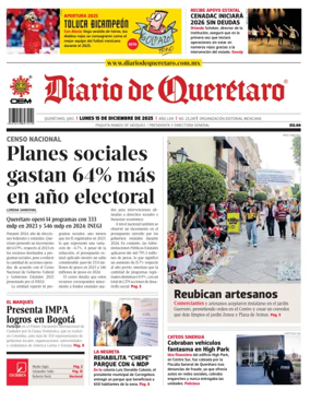Cover of Diario de Queretaro