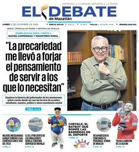 Cover of El Debate de Mazatlan