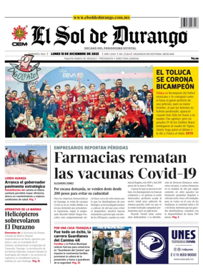 Cover of El Sol de Durango