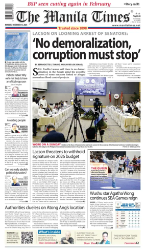 Cover of Manila Times