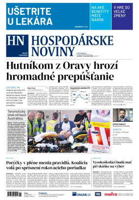 Cover of Hospodárske noviny