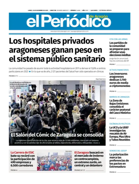 Cover of El Periódico Aragón