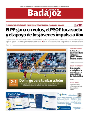 Cover of La Cronica de Badajoz BE