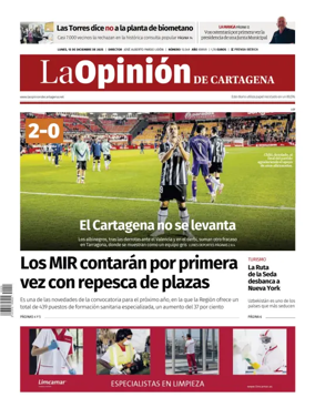 Cover of La Opinion de Murcia (Cartagena)