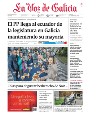 Cover of La Voz de Galicia (Barbanza)