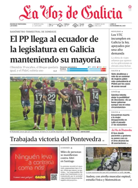 Cover of La Voz de Galicia (Deza)